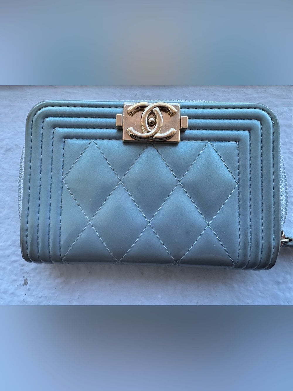 CHANEL  Coin Purse - Iridescent Blue